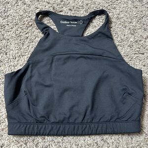 Outdoor Voices Sports Bra Womens Small Black High Neck Racerback Athletic‎ Gym